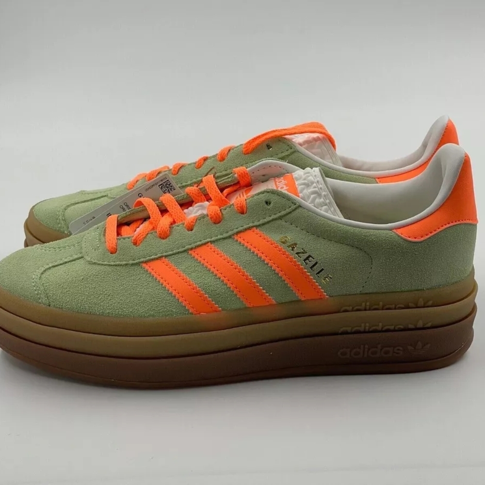 Adidas Samba Bold Green and Orange Sneakers